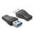 POWERTECH Adapter USB Type-C female σε USB 3.0, μαύρο  (DATM) 40124